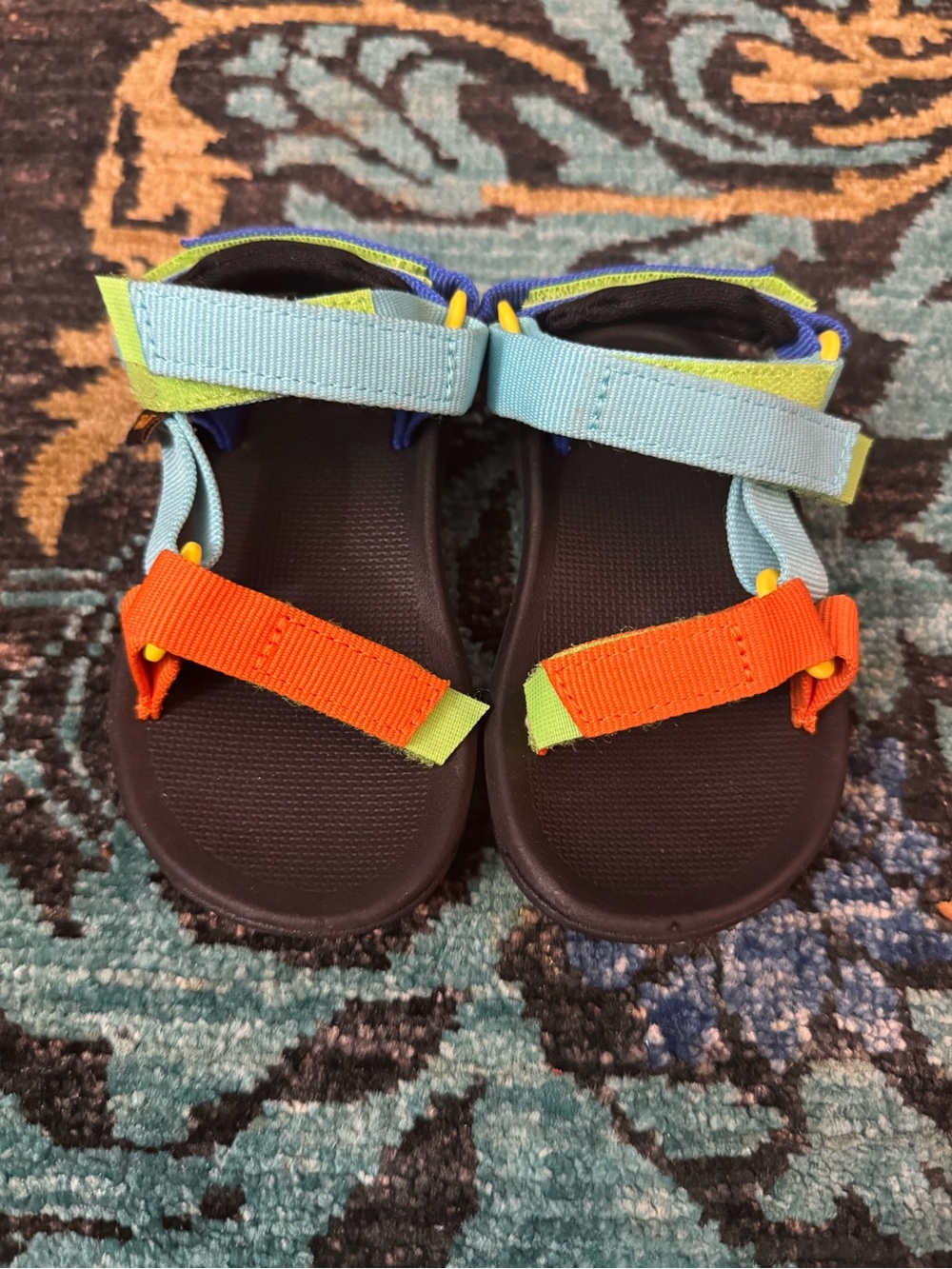 Teva Kids Sport Sandals in Orange, Light Blue & Lime